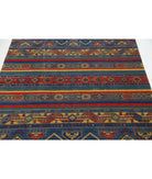 Gulshan 4'0'' X 5'10'' Power-Loomed Wool-Bamboo Silk Rug 4'0'' x 5'10'' (120 X 175) / Blue / Red