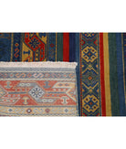 Gulshan 4'0'' X 5'10'' Power-Loomed Wool-Bamboo Silk Rug 4'0'' x 5'10'' (120 X 175) / Blue / Red