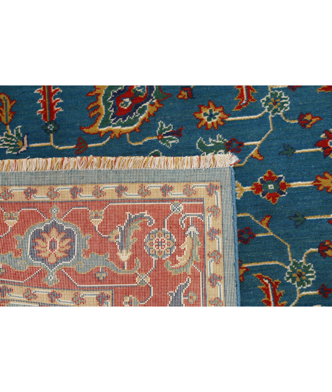 Gulshan 3'10'' X 6'1'' Power-Loomed Wool-Bamboo Silk Rug 3'10'' x 6'1'' (115 X 183) / Blue / Red