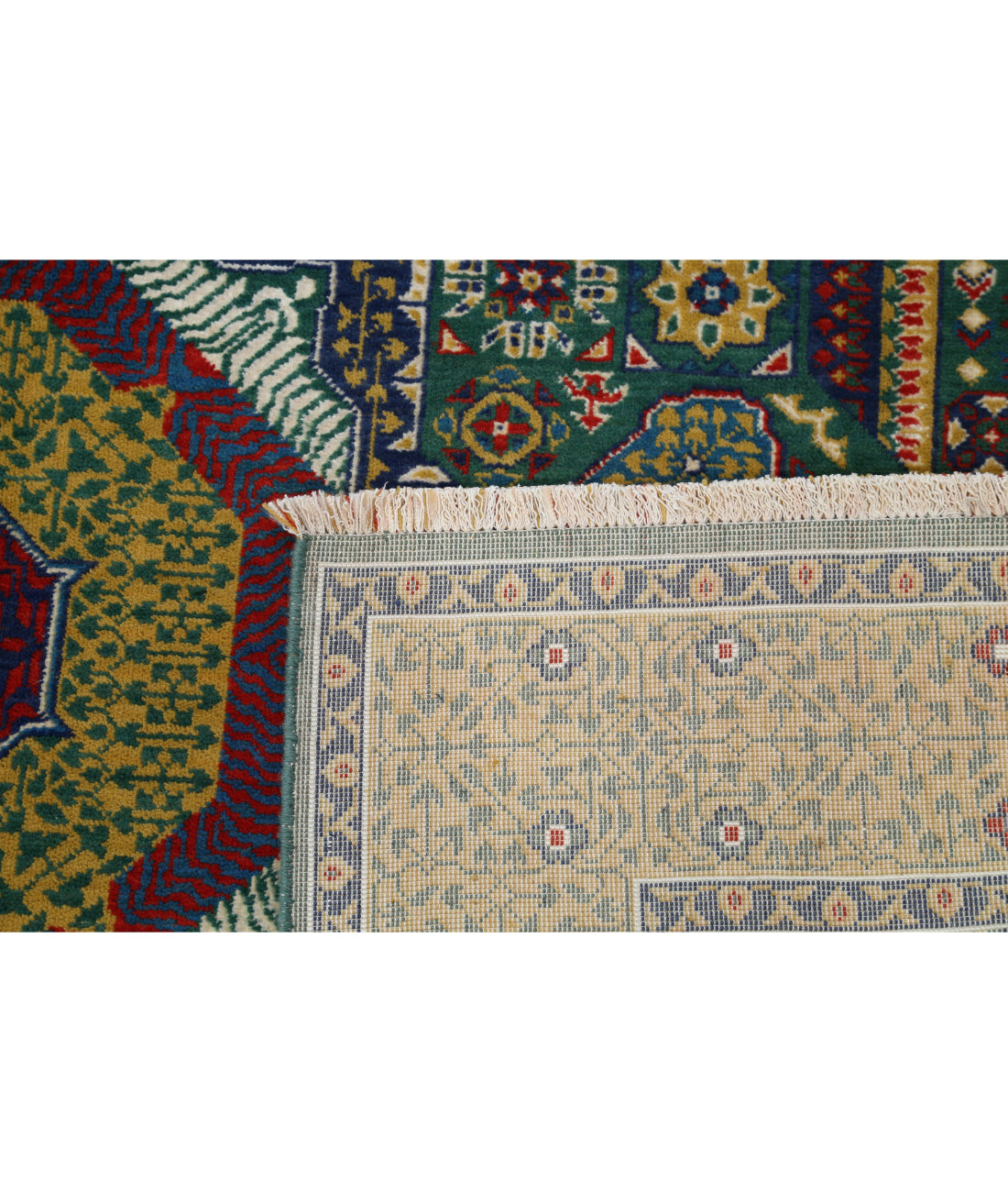 Gulshan 3'10'' X 6'0'' Power-Loomed Wool-Bamboo Silk Rug 3'10'' x 6'0'' (115 X 180) / Green / Gold