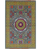 Gulshan 3'10'' X 6'0'' Power-Loomed Wool-Bamboo Silk Rug 3'10'' x 6'0'' (115 X 180) / Green / Gold