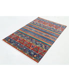 Gulshan 4'0'' X 5'10'' Power-Loomed Wool-Bamboo Silk Rug 4'0'' x 5'10'' (120 X 175) / Blue / Green