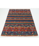 Gulshan 4'0'' X 5'10'' Power-Loomed Wool-Bamboo Silk Rug 4'0'' x 5'10'' (120 X 175) / Blue / Green