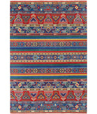 Gulshan 4'0'' X 5'10'' Power-Loomed Wool-Bamboo Silk Rug 4'0'' x 5'10'' (120 X 175) / Blue / Green