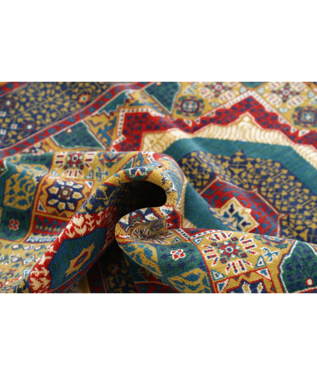 Gulshan 3'10'' X 6'0'' Power-Loomed Wool-Bamboo Silk Rug 3'10'' x 6'0'' (115 X 180) / Gold / Blue