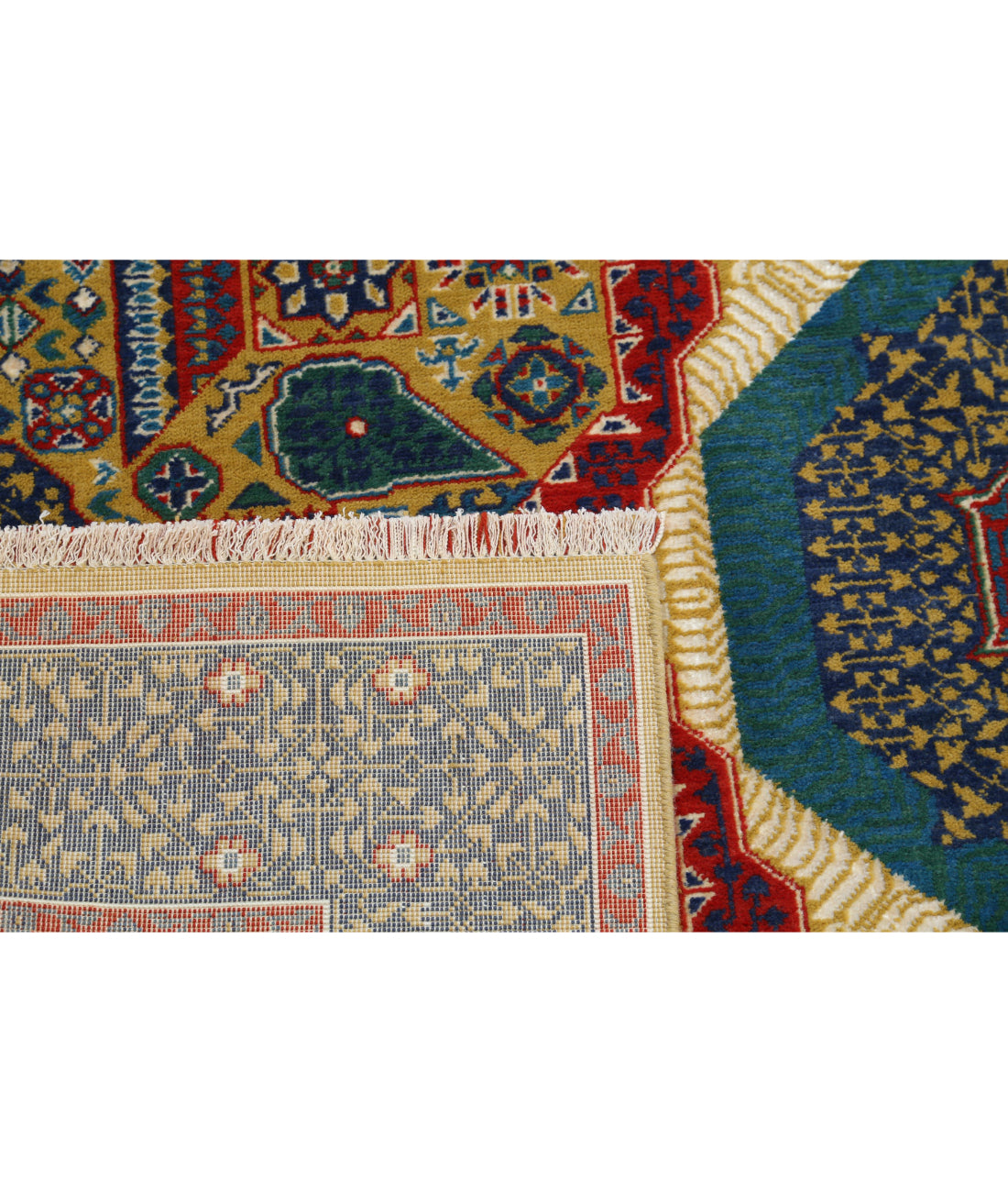 Gulshan 3'10'' X 6'0'' Power-Loomed Wool-Bamboo Silk Rug 3'10'' x 6'0'' (115 X 180) / Gold / Blue