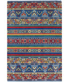 Gulshan 4'0'' X 5'10'' Power-Loomed Wool-Bamboo Silk Rug 4'0'' x 5'10'' (120 X 175) / Blue / Green