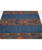 Gulshan 3'10'' X 6'0'' Power-Loomed Wool-Bamboo Silk Rug 3'10'' x 6'0'' (115 X 180) / Blue / Red