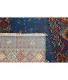 Gulshan 3'10'' X 6'0'' Power-Loomed Wool-Bamboo Silk Rug 3'10'' x 6'0'' (115 X 180) / Blue / Red