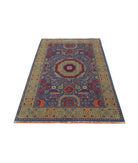 Gulshan 3'10'' X 6'0'' Power-Loomed Wool-Bamboo Silk Rug 3'10'' x 6'0'' (115 X 180) / Blue / Gold