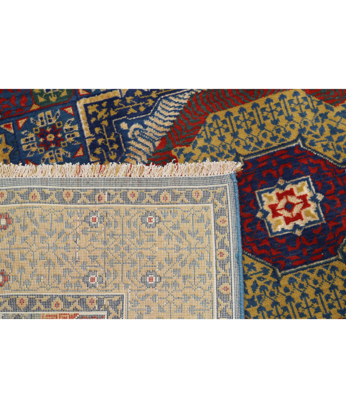 Gulshan 3'10'' X 6'0'' Power-Loomed Wool-Bamboo Silk Rug 3'10'' x 6'0'' (115 X 180) / Blue / Gold
