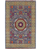 Gulshan 3'10'' X 6'0'' Power-Loomed Wool-Bamboo Silk Rug 3'10'' x 6'0'' (115 X 180) / Blue / Gold