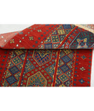 Gulshan 2'1'' X 3'10'' Power-Loomed Wool-Bamboo Silk Rug 2'1'' x 3'10'' (63 X 115) / Red / Blue