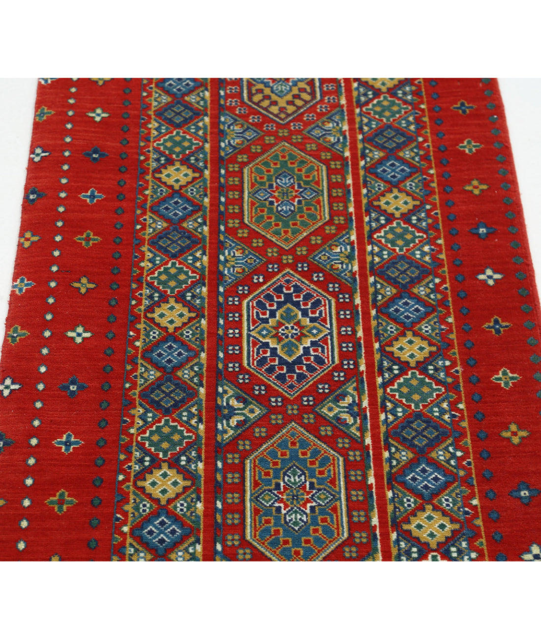 Gulshan 2'2'' X 3'10'' Power-Loomed Wool-Bamboo Silk Rug 2'2'' x 3'10'' (65 X 115) / Red / Green