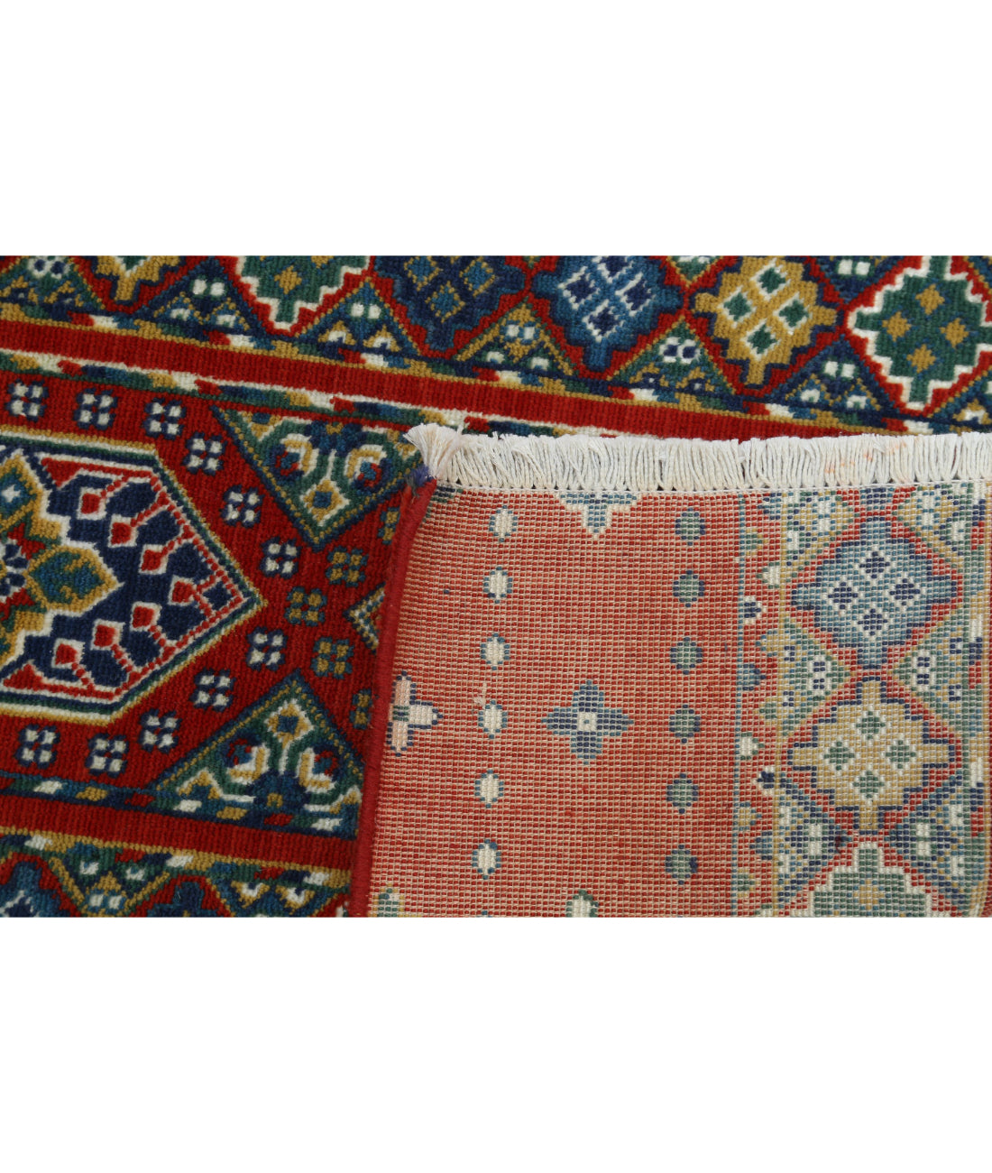 Gulshan 2'2'' X 3'10'' Power-Loomed Wool-Bamboo Silk Rug 2'2'' x 3'10'' (65 X 115) / Red / Green