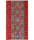 Gulshan 2'2'' X 3'10'' Power-Loomed Wool-Bamboo Silk Rug 2'2'' x 3'10'' (65 X 115) / Red / Green