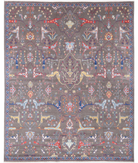 Power Loomed Heriz Wool Rug 7' 11" X 10' 0" 7' 11" X 10' 0" (241 X 305) / Brown / Brown