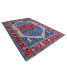 Power Loomed Heriz Wool Rug 8' 2" X 11' 8" 8' 2" X 11' 8" (249 X 356) / Blue / Red