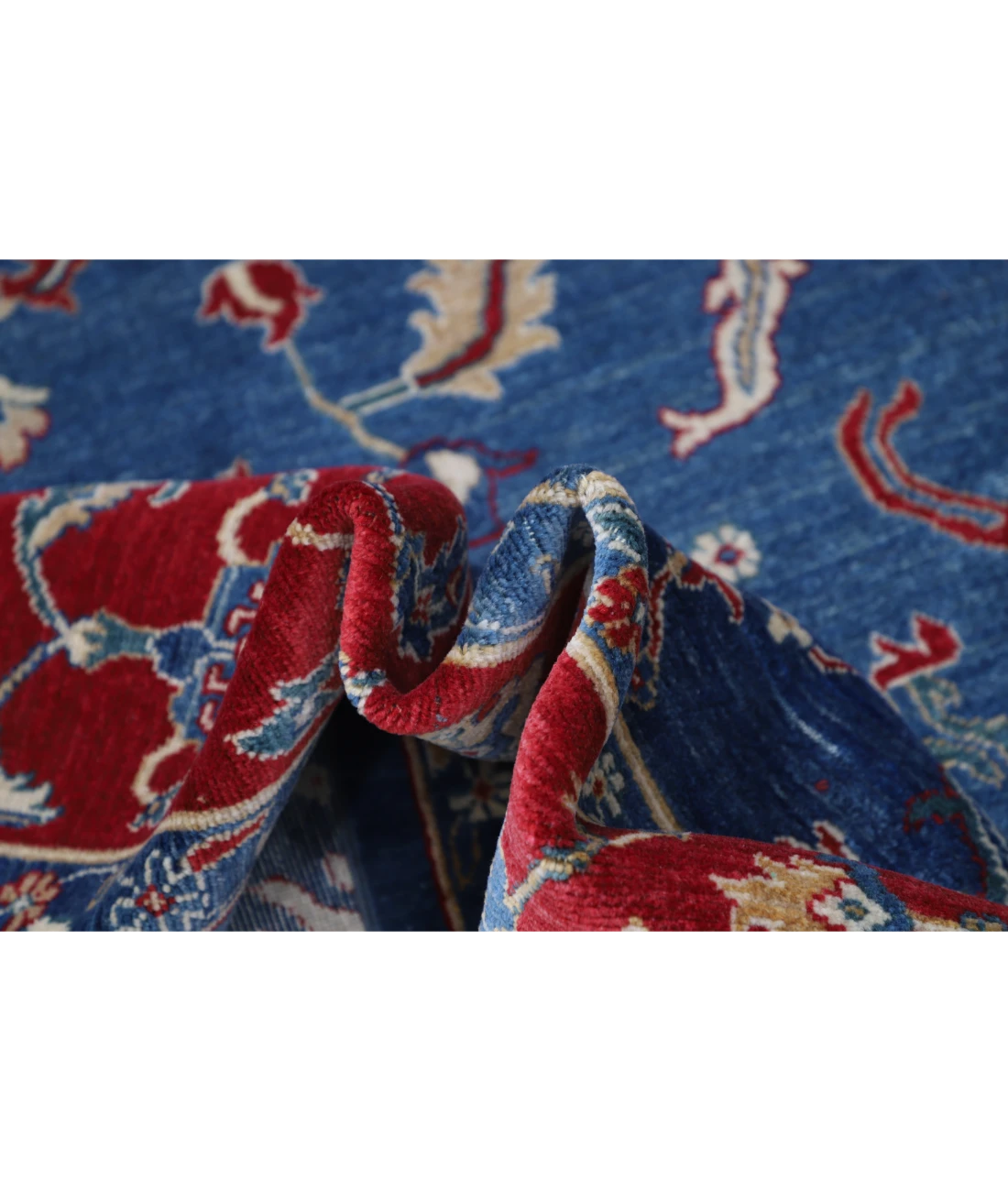 Power Loomed Heriz Wool Rug 8' 2" X 11' 8" 8' 2" X 11' 8" (249 X 356) / Blue / Red
