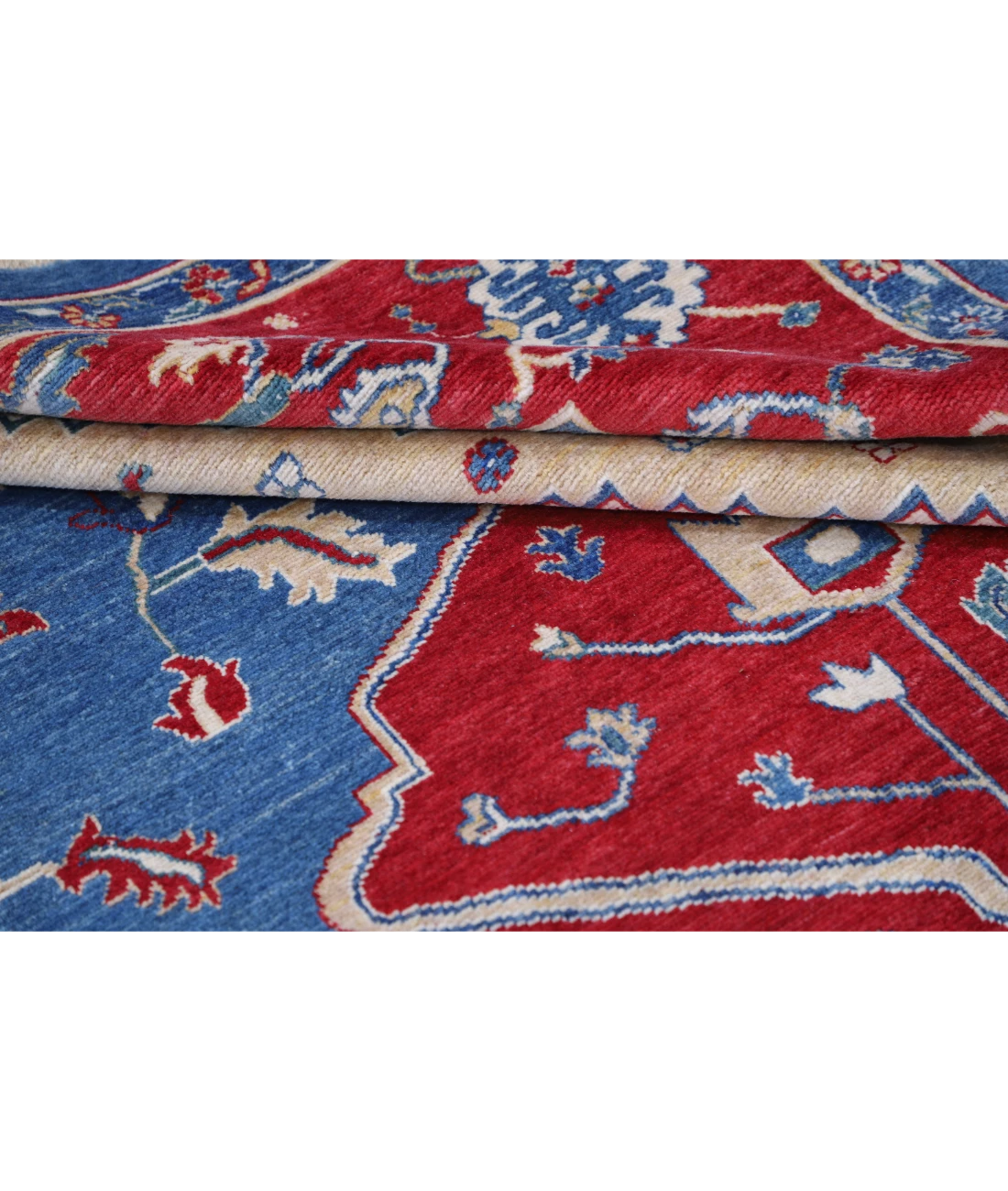Power Loomed Heriz Wool Rug 8' 0" X 11' 6" 8' 0" X 11' 6" (244 X 351) / Blue / Red