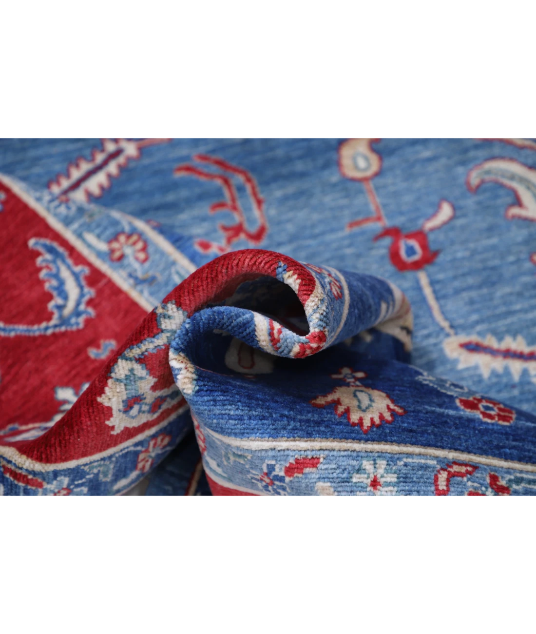 Power Loomed Heriz Wool Rug 8' 0" X 11' 6" 8' 0" X 11' 6" (244 X 351) / Blue / Red