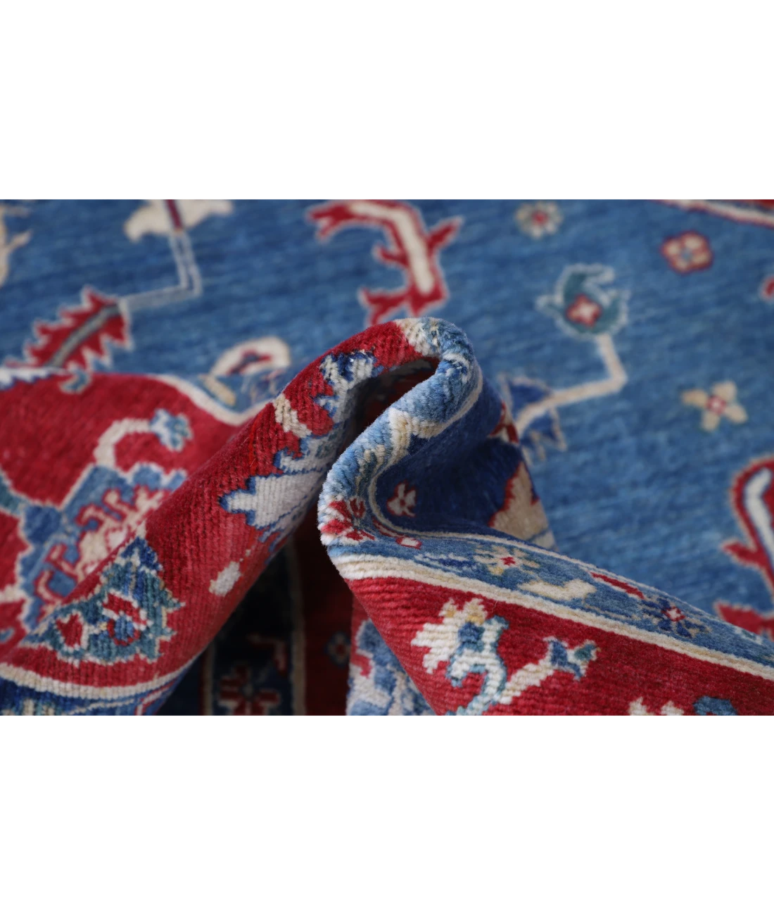 Power Loomed Heriz Wool Rug 8' 2" X 11' 8" 8' 2" X 11' 8" (249 X 356) / Blue / Red
