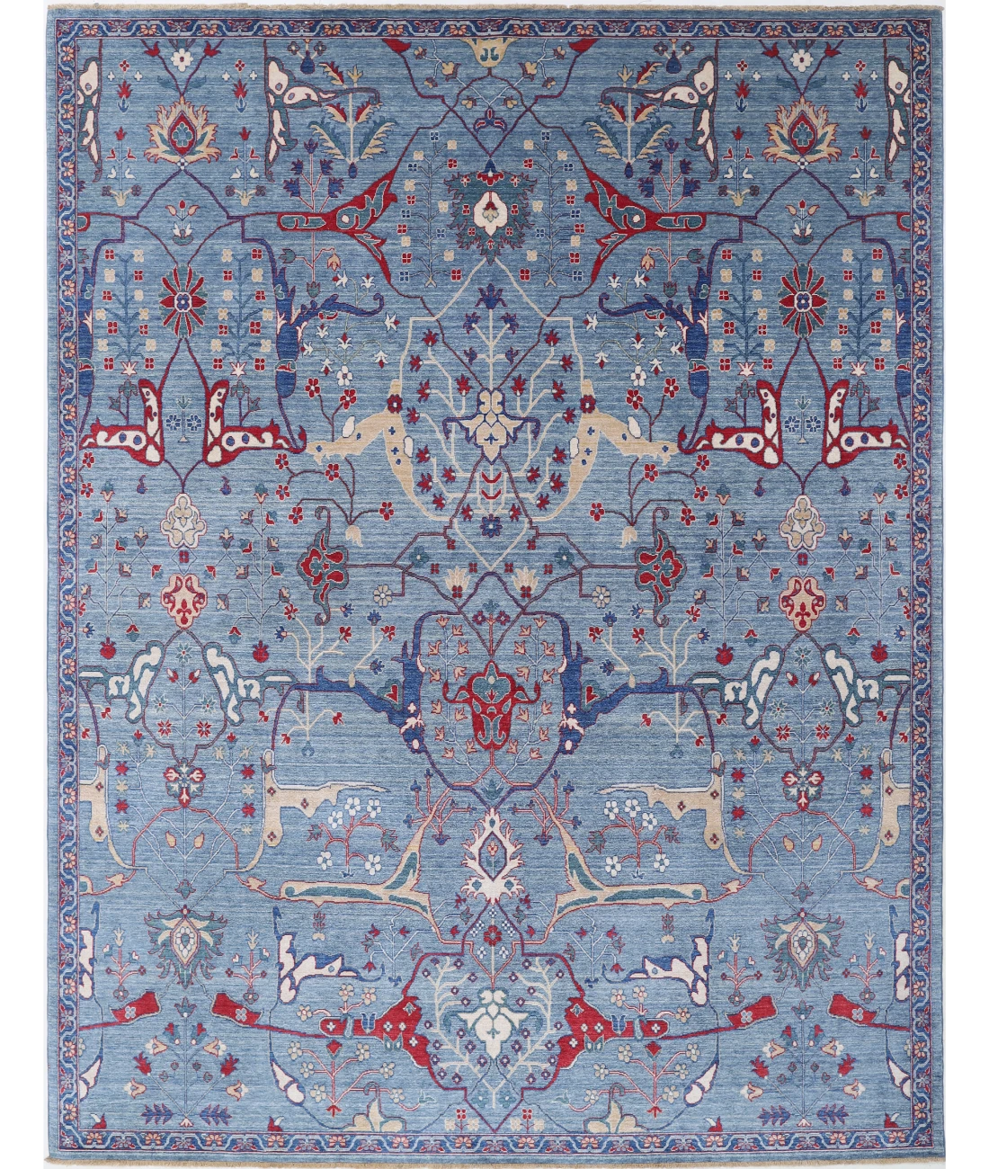 Power Loomed Heriz Wool Rug 8' 11" X 12' 0" 8' 11" X 12' 0" (272 X 366) / Blue / Blue