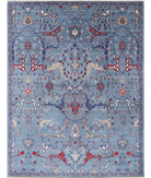 Power Loomed Heriz Wool Rug 8' 11" X 12' 0" 8' 11" X 12' 0" (272 X 366) / Blue / Blue