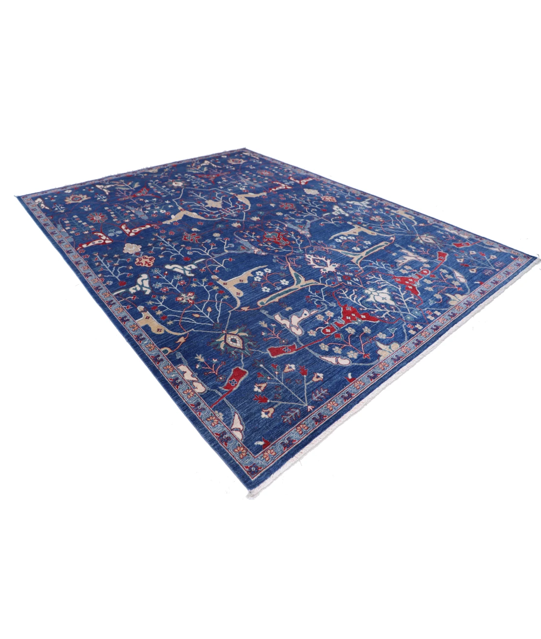 Power Loomed Heriz Wool Rug 8' 11" X 12' 0" 8' 11" X 12' 0" (272 X 366) / Blue / Blue