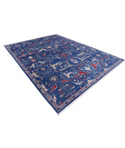 Power Loomed Heriz Wool Rug 8' 11" X 12' 0" 8' 11" X 12' 0" (272 X 366) / Blue / Blue