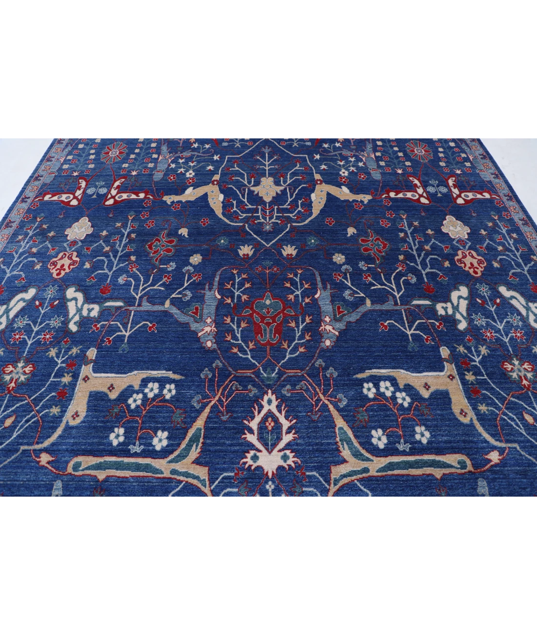 Power Loomed Heriz Wool Rug 8' 11" X 12' 0" 8' 11" X 12' 0" (272 X 366) / Blue / Blue