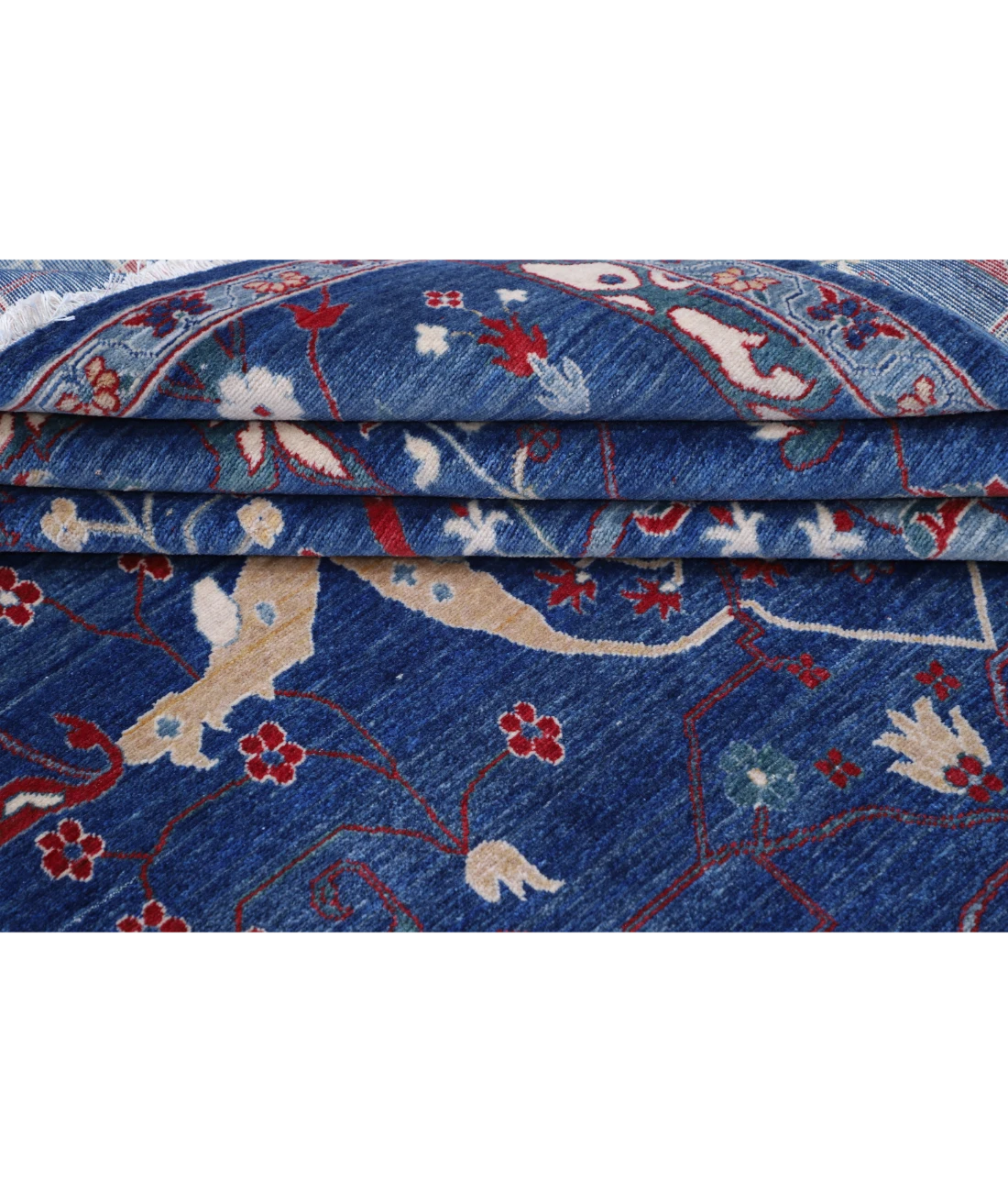 Power Loomed Heriz Wool Rug 8' 11" X 12' 0" 8' 11" X 12' 0" (272 X 366) / Blue / Blue