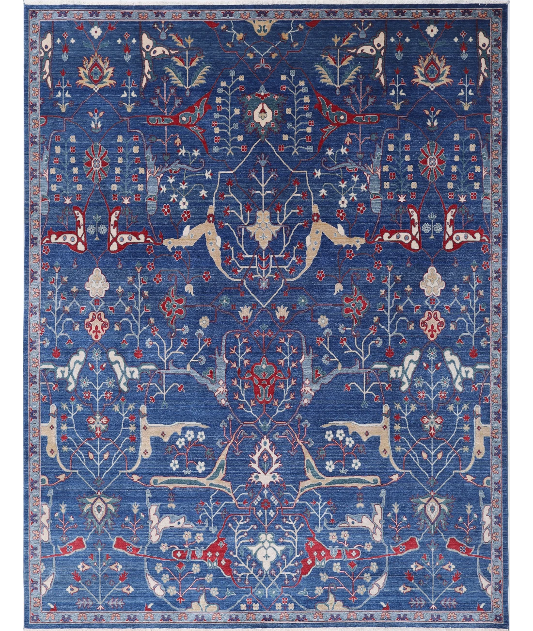 Power Loomed Heriz Wool Rug 8' 11" X 12' 0" 8' 11" X 12' 0" (272 X 366) / Blue / Blue