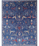 Power Loomed Heriz Wool Rug 8' 11" X 12' 0" 8' 11" X 12' 0" (272 X 366) / Blue / Blue