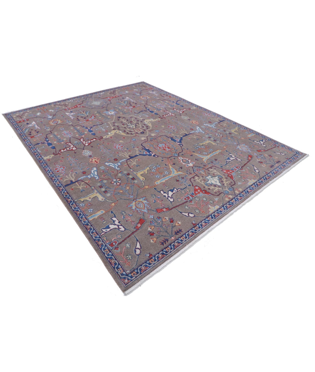 Power Loomed Heriz Wool Rug 8' 0" X 9' 10" 8' 0" X 9' 10" (244 X 300) / Brown / Brown