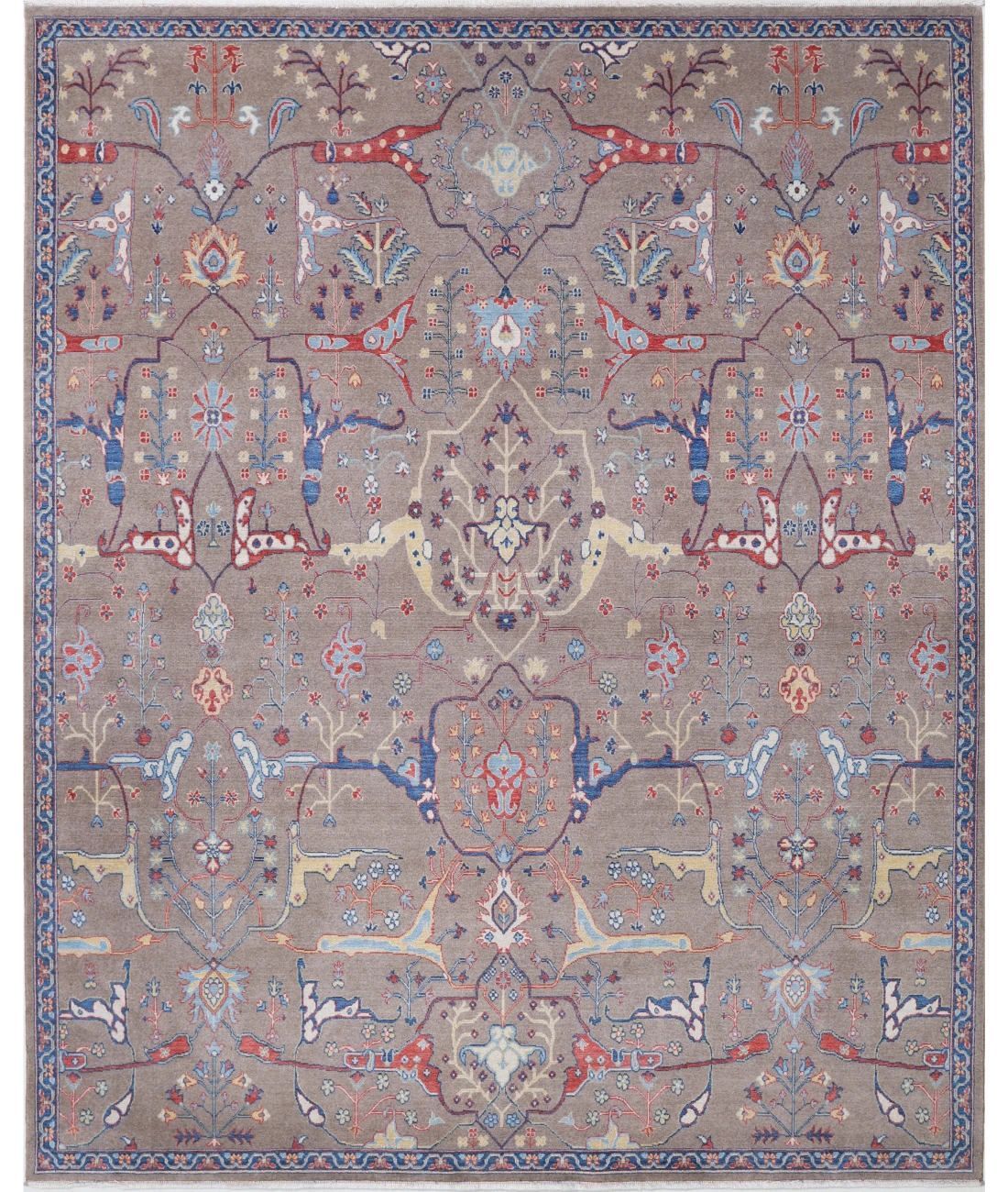 Power Loomed Heriz Wool Rug 8' 0" X 9' 10" 8' 0" X 9' 10" (244 X 300) / Brown / Brown