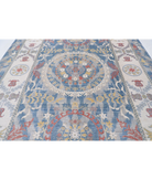 Power Loomed Ikat Wool Rug 8' 10" X 11' 10" 8' 10" X 11' 10" (269 X 361) / Blue / Ivory