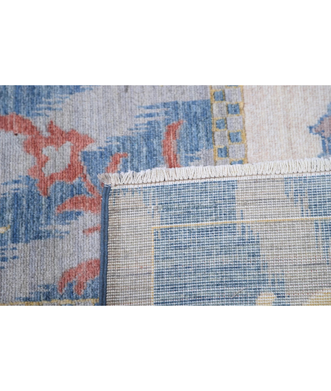 Power Loomed Ikat Wool Rug 8' 10" X 11' 10" 8' 10" X 11' 10" (269 X 361) / Blue / Ivory