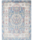 Power Loomed Ikat Wool Rug 8' 10" X 11' 10" 8' 10" X 11' 10" (269 X 361) / Blue / Ivory