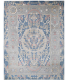 Power Loomed Ikat Wool Rug 8' 10" X 11' 11" 8' 10" X 11' 11" (269 X 363) / Blue / Grey