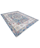 Power Loomed Ikat Wool Rug 8' 10" X 11' 10" 8' 10" X 11' 10" (269 X 361) / Blue / Ivory