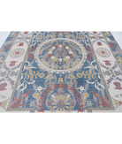 Power Loomed Ikat Wool Rug 8' 10" X 11' 10" 8' 10" X 11' 10" (269 X 361) / Blue / Ivory
