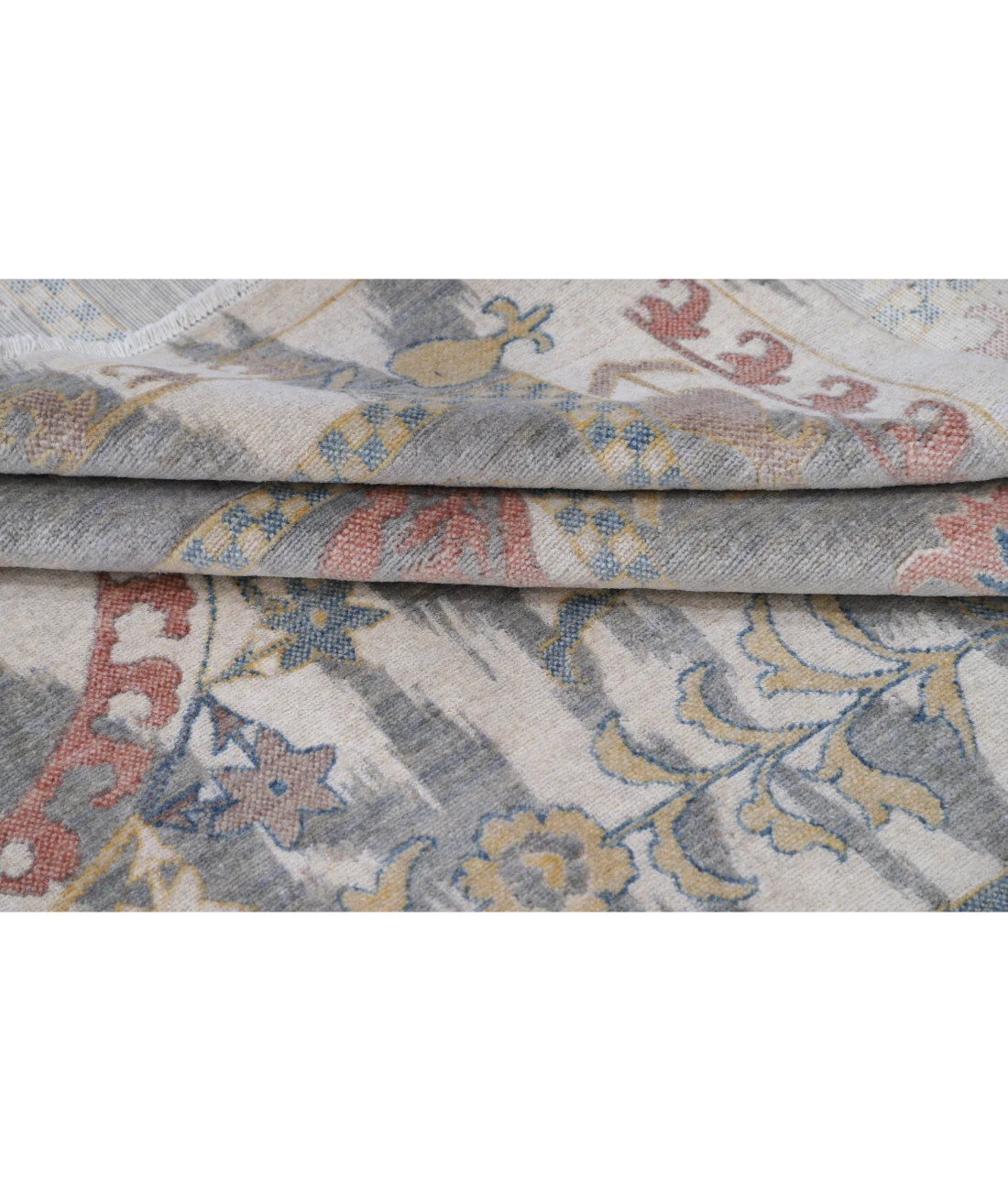Power Loomed Ikat Wool Rug 8' 10" X 11' 11" 8' 10" X 11' 11" (269 X 363) / Ivory / Grey
