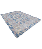 Power Loomed Ikat Wool Rug 8' 11" X 11' 11" 8' 11" X 11' 11" (272 X 363) / Blue / Grey