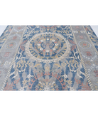 Power Loomed Ikat Wool Rug 8' 11" X 11' 11" 8' 11" X 11' 11" (272 X 363) / Blue / Grey