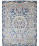 Power Loomed Ikat Wool Rug 8' 11" X 11' 11" 8' 11" X 11' 11" (272 X 363) / Blue / Grey