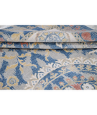 Power Loomed Ikat Wool Rug 6' 5" X 9' 11" 6' 5" X 9' 11" (196 X 302) / Blue / Ivory