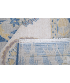 Power Loomed Ikat Wool Rug 6' 5" X 9' 11" 6' 5" X 9' 11" (196 X 302) / Blue / Ivory