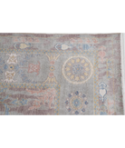 Power Loomed Ikat Wool Rug 6' 5" X 9' 11" 6' 5" X 9' 11" (196 X 302) / Brown / Blue