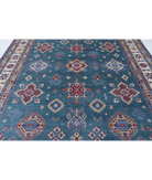 Power Loomed Kazak Wool Rug 9' 4" X 11' 8" 9' 4" X 11' 8" (284 X 356) / Green / Ivory